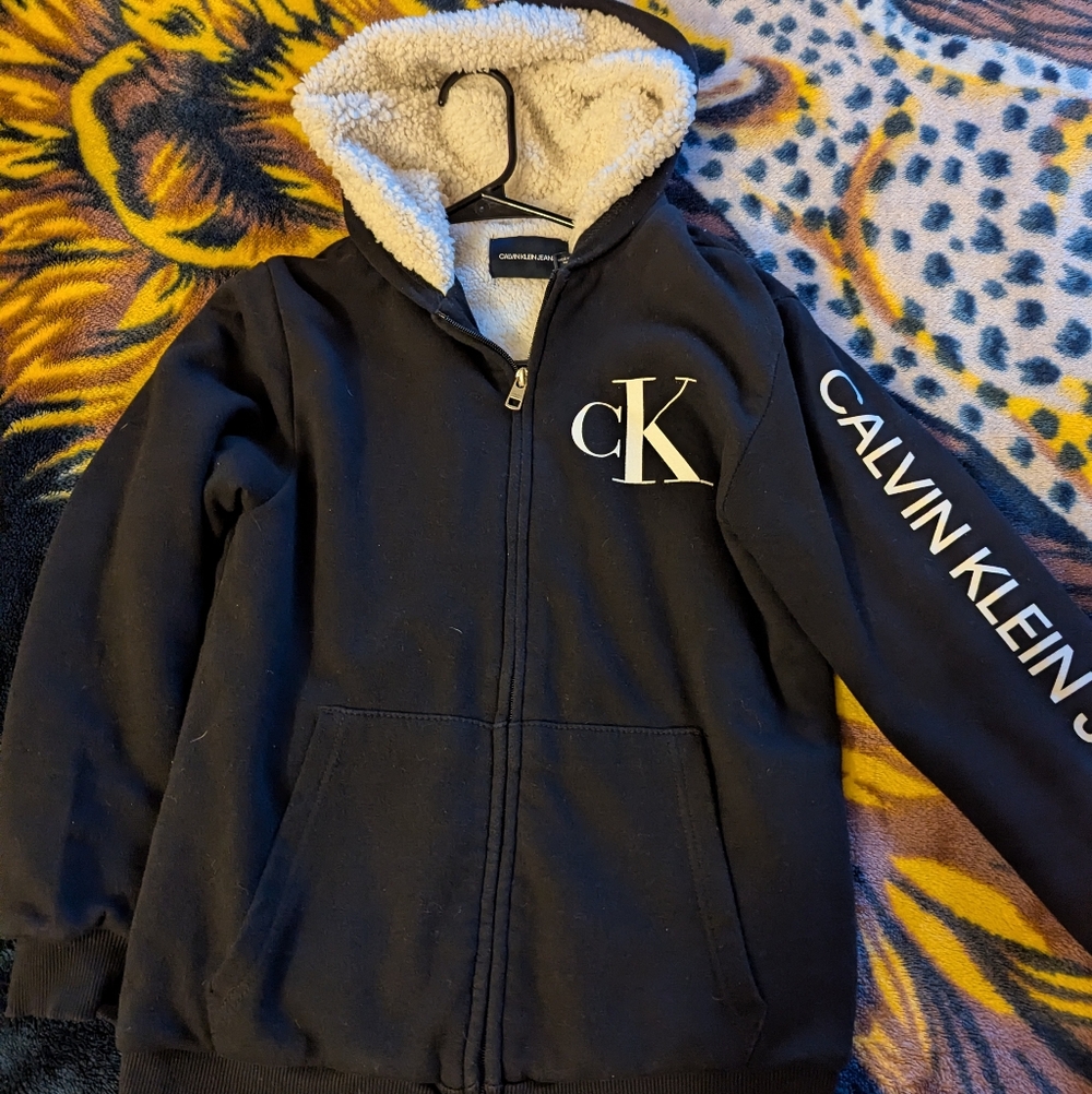 Calvin Klein Kids Black Hoodie with Logo